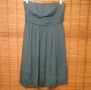 J. CREW 100% Silk Cornflower Blue Strapless Dress